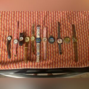 Lot Of 11 Various Used Watches (Lorus, Disney, Walt Disney Company, Etc.